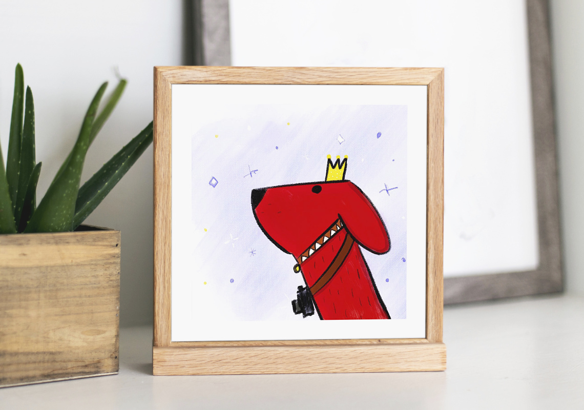 Illustration du célèbre chien rouge Clifford.