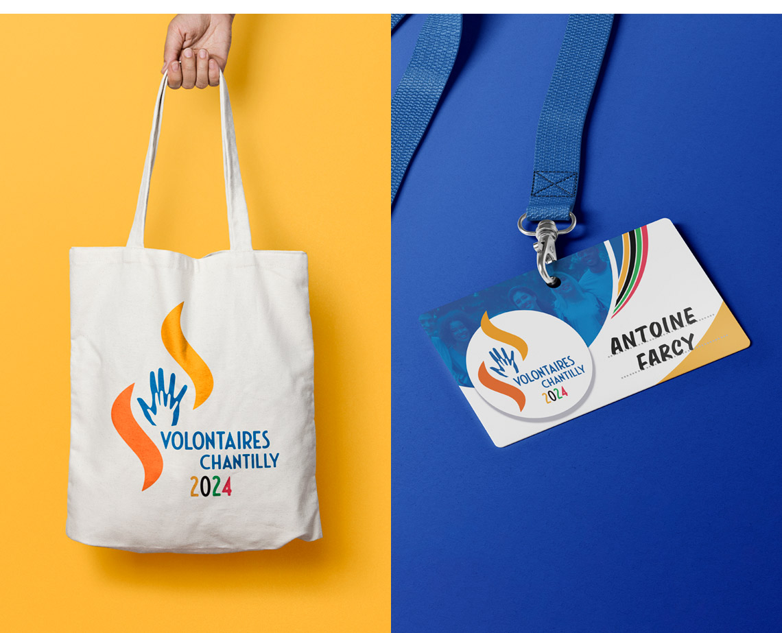 Totebag et badge nominatif du pack bénévole.