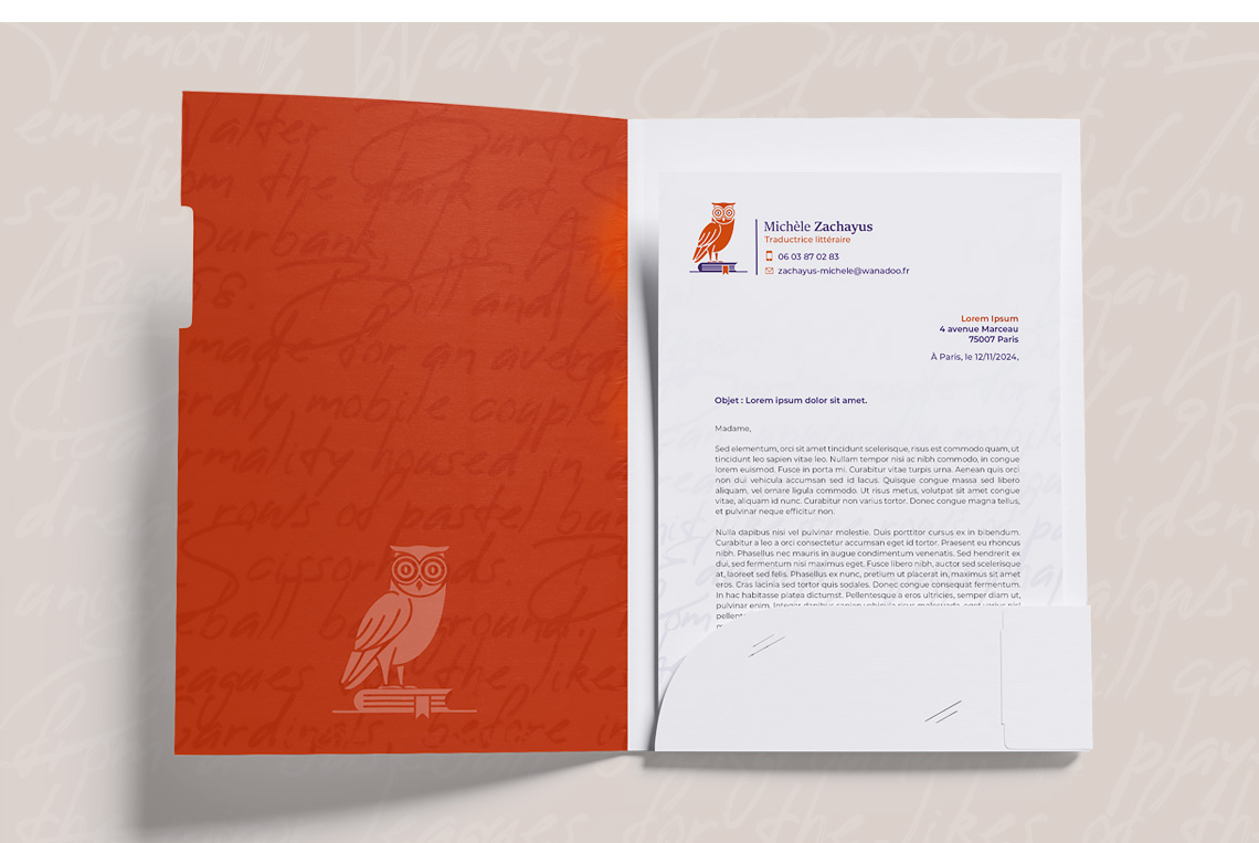 Déclinaison de dossier client avec papier en-tête