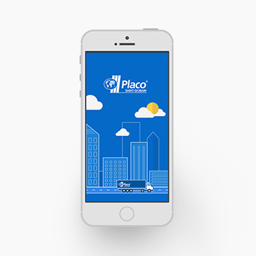 Page d'accueil de l'application mobile de suivi pour les chauffeurs Placo